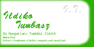 ildiko tumbasz business card